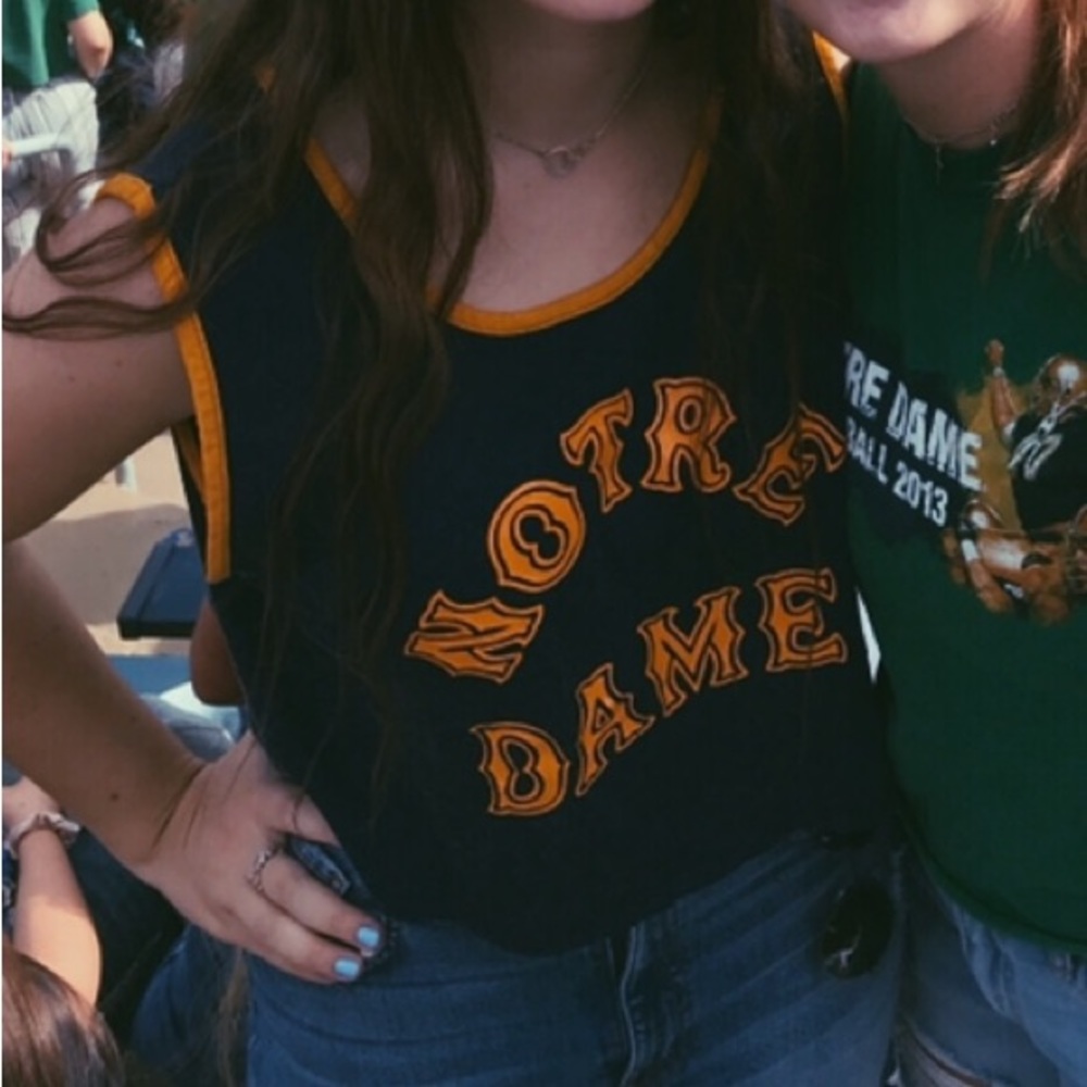 university of Notre Dame cropped tank top